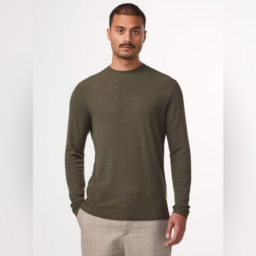 NN07 No‎ Nationality Clive Honeycomb Structured Tee Long Sleeve Size M NWOT